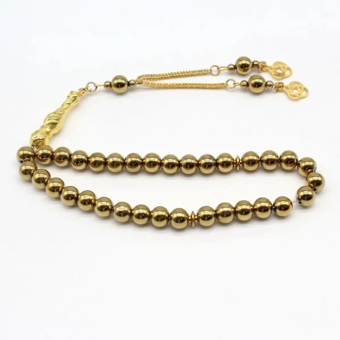 Islamic Prayer Beads 8mm 33 Beads Natural Stone Muslim Prayers Bead Daily Dhikr Tasbeeh Subha Tasbih Gift for Ramadan Hajj Umrah - 2