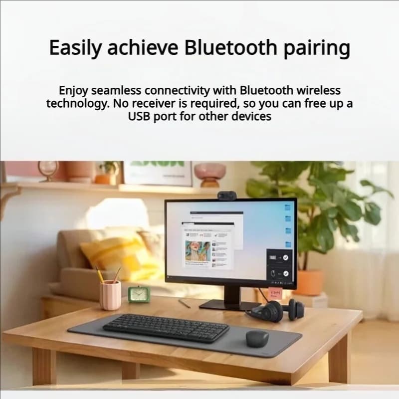 Logitech MK120 Wired Keyboard Mouse Combo Full Size USB Plug & Play Black Desktop Set for Home Office - 3
