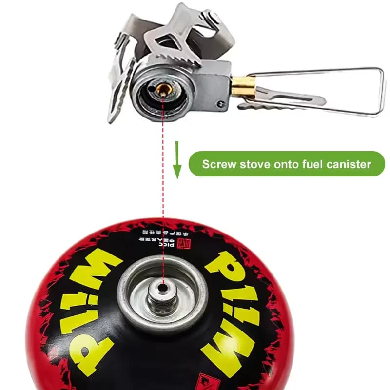 DHTB-3000T موقد غاز تخييم صغير محمول، موقد جيب قطعة واحدة، طهي قابل للطي أثناء التنزه في الهواء الطلق، فرن محمول - 2