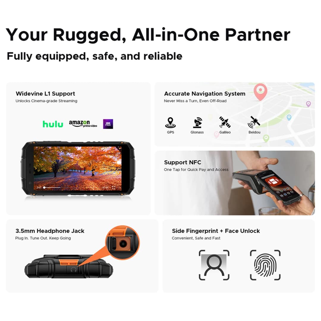 هاتف DOOGEE Fire 3 المتين بشاشة 5.5 بوصة وذاكرة 24 جيجابايت و 256 جيجابايت - 4