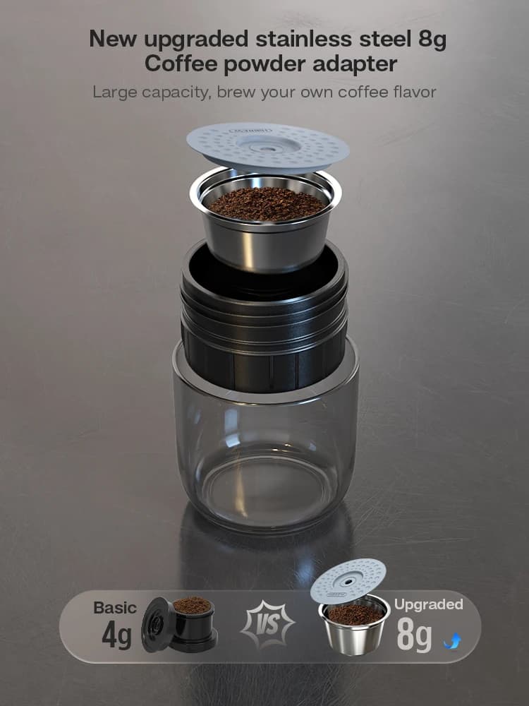 HiBREW Portable Coffee Machine for Car & Home,DC12V  Expresso Coffee Maker Fit Nexpresso Dolce  Pod Capsule  Coffee Powder H4A - 6