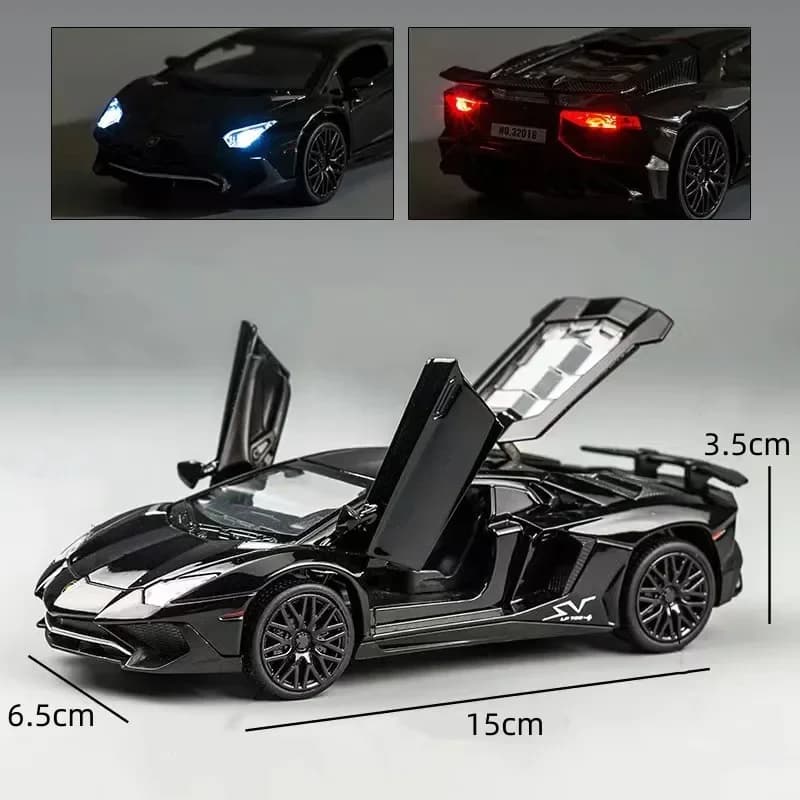 1:32 لامبورغيني SV LP750-4 سيارة رياضية من السبائك نموذج دييكاست ولعبة سيارة معدنية محاكاة نموذج سيارة هدايا الأطفال - 4