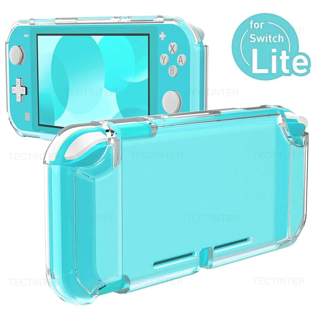 غطاء حماية شفاف من TPU لجهاز Nintendo Switch Lite، غطاء ناعم وشفاف لحماية الجهاز والإكسسوارات