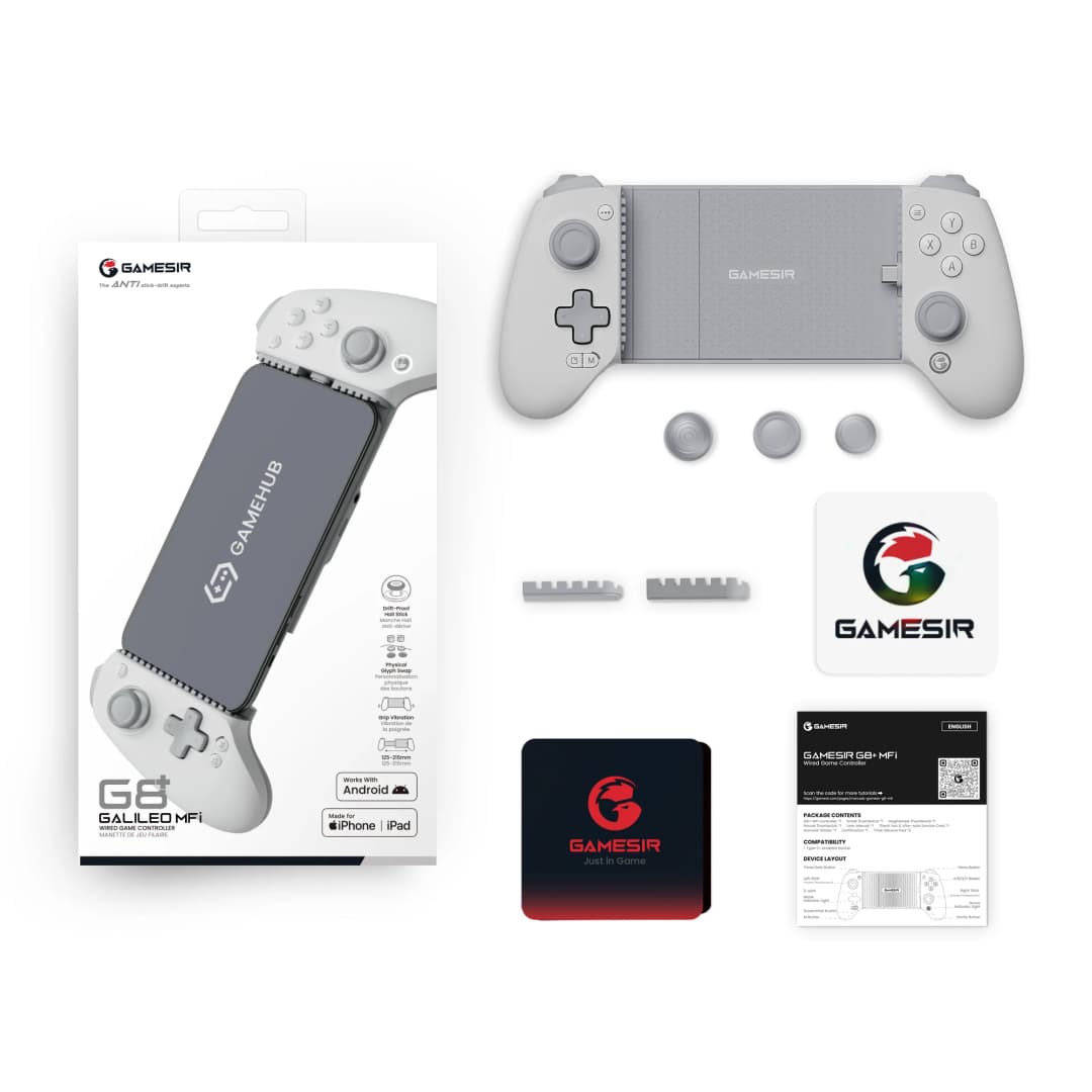GameSir G8+ MFi Wired Mobile Gaming Controller for  iPhone, iPad, and Android  Hall Effect Joystick Trigger, 1000Hz Polling Rate - 6