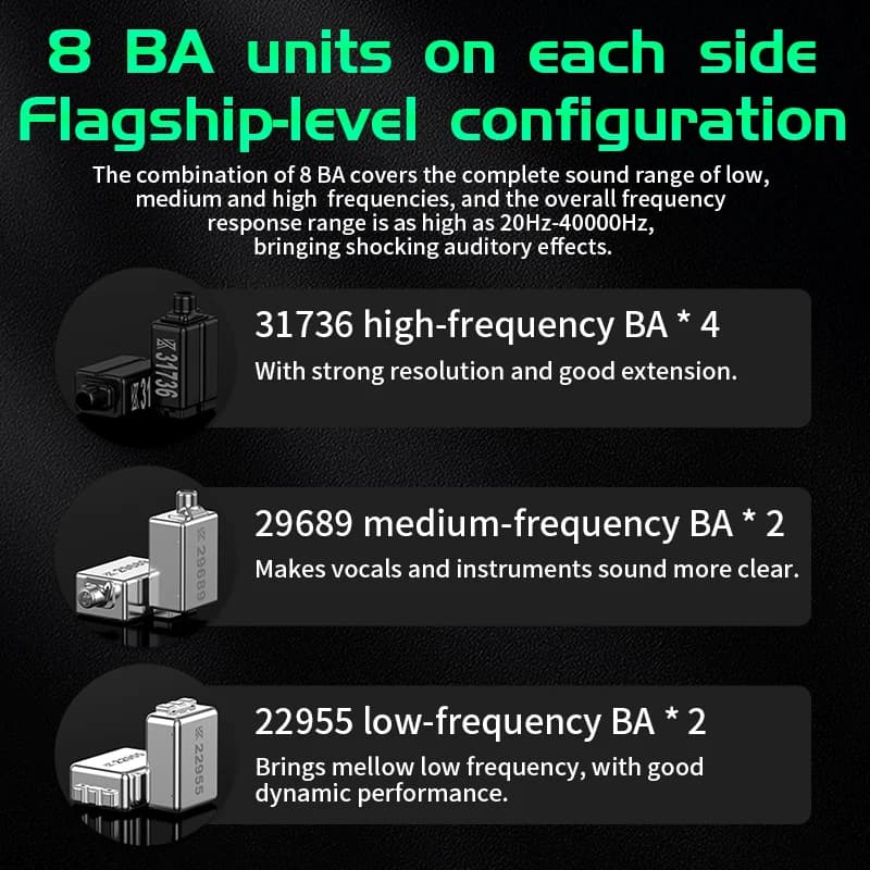 KZ AS16 Pro In Ear Wired Earphones 16BA Balanced Armature HIFI Bass Monitor Headphones  Noise Cancelling Earbuds Sport Headset - 3
