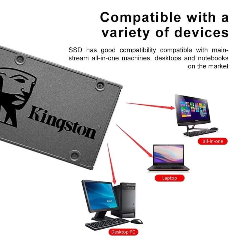 أقراص كينجستون A400 وKC600 SSD، سعات متعددة، SATA 3، 2.5 بوصة، داخلية، أقراص صلبة حالة ثابتة - 4