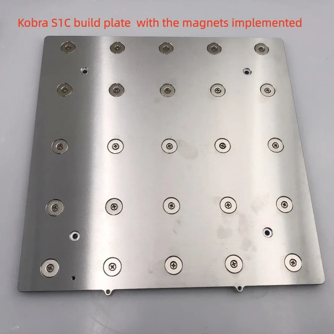 Funssor New Version Anycubic   kobra s1/ S1C  Upgrade Kit 8mm Aluminum alloy CNC build plate with the magnets implemented - 2
