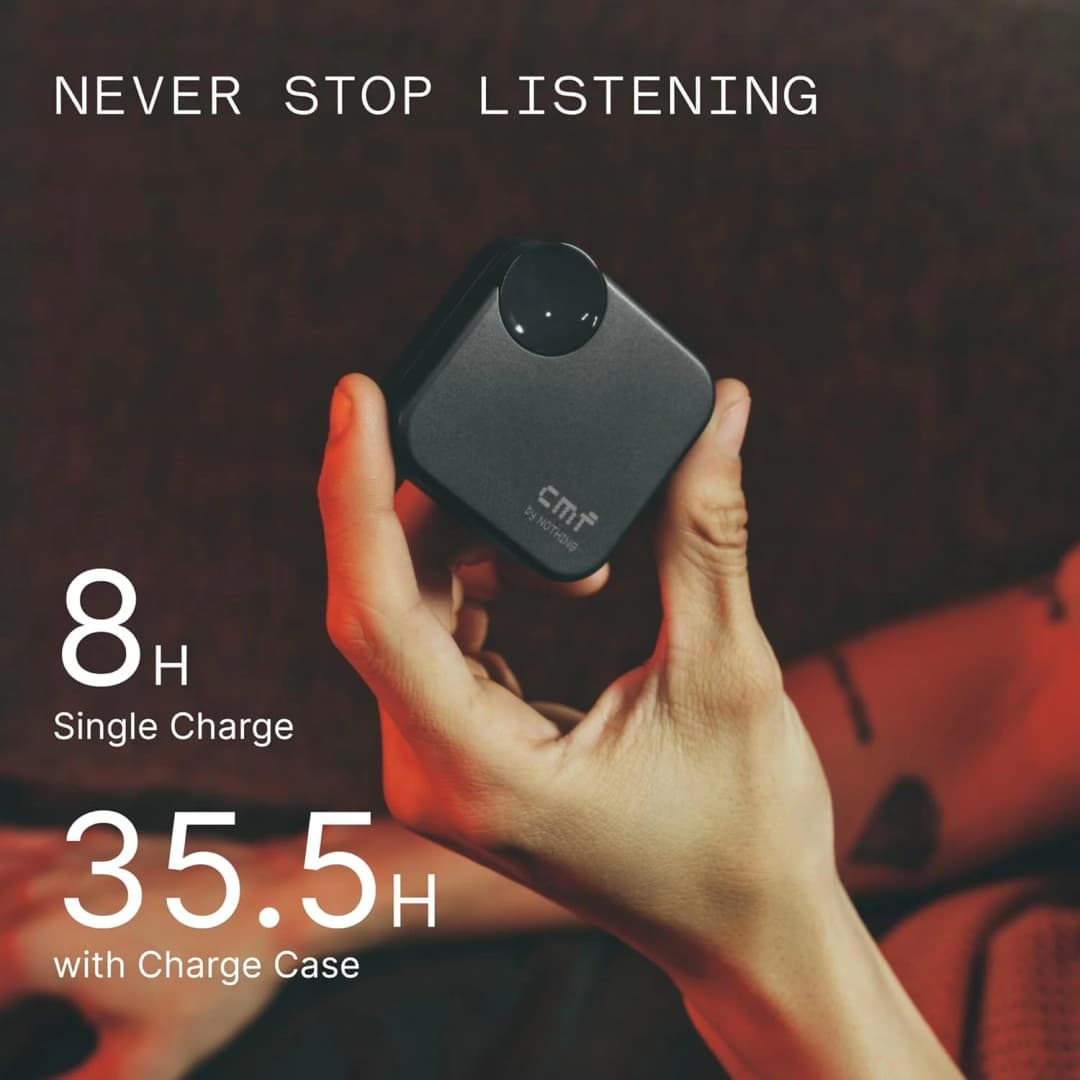 سماعات CMF من ناثينج بودز 2a TWS، إلغاء الضوضاء 42dB، بلوتوث 5.4، IP54، بطارية 35.5 ساعة، 4 ميكروفونات HD، إصدار عالمي - 2