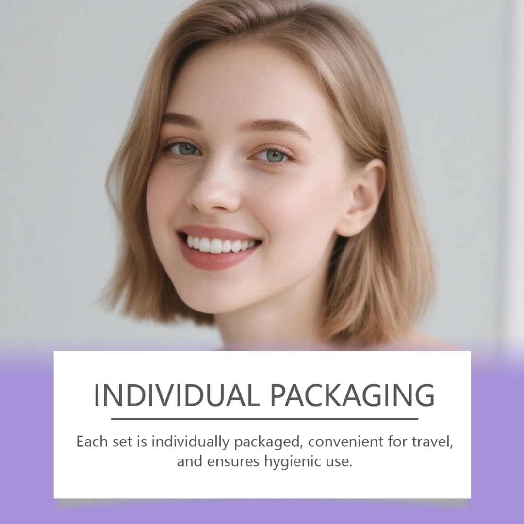Purple Teeth Whitening Strips Oral Hygiene Fresh Breath Brighten Tooth Bleaching Long Lasting Oral Care Tooth Whitener Patches - 3