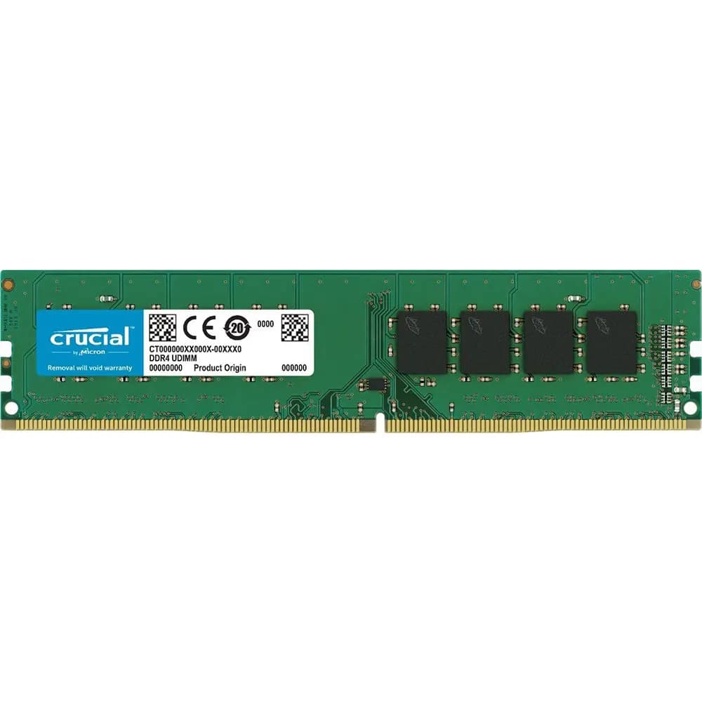 ذاكرة رام Crucial DIMM بسعة 4 جيجابايت و8 جيجابايت و16 جيجابايت و32 جيجابايت، ذاكرة سطح مكتب DDR4 بتردد 2666 و2133 و2400 و3200 ميجاهرتز، PC4-25600 و21300 و19200 و1700، 288 دبوس، 1.2 فولت - 2