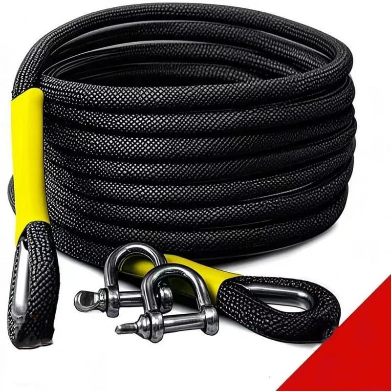حبل سحب السيارة للمركبات الطرق الوعرة خطاف سحب السيارة حزام سحب حبل إنقاذ نسخة محدثة إكسسوارات مركبة موثوقة مقاومة للاهتراء