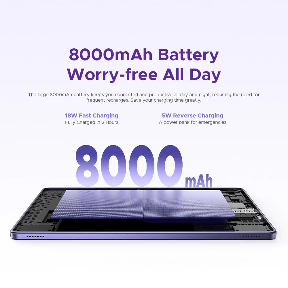 دوغي تاب G6+ كمبيوتر لوحي أندرويد 15 جيميني AI شاشة 11 بوصة مكبرات صوت مزدوجة بطارية 8000 مللي أمبير 8 جيجابايت 256 جيجابايت يدعم Widevine L1 لوحي ذكي - 5