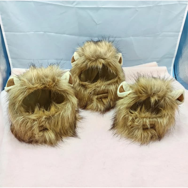Pet Hairpiece - Humorous Lion Mane Headgear for Dogs and Cats, Adjustable Costume Accessories for Fun Dress-up and Play - 4