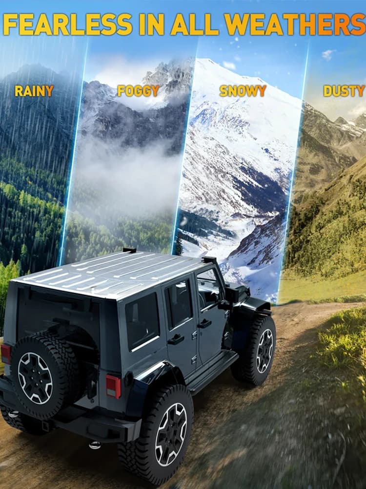 NAOEVO 7 inch LED Light Bar 240W 24000LM 4x4 Offroad Spot Flood Combo Fog LED White Yellow Work Lights for Truck Boat UTV ATV - 4