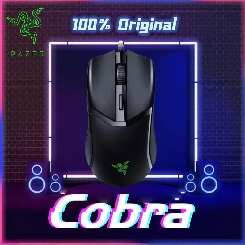 ماوس Razer Cobra جديد أصلي 58g خفيف سلكي للألعاب مفاتيح بصرية إضاءة RGB وهمية مصغرة للحاسوب