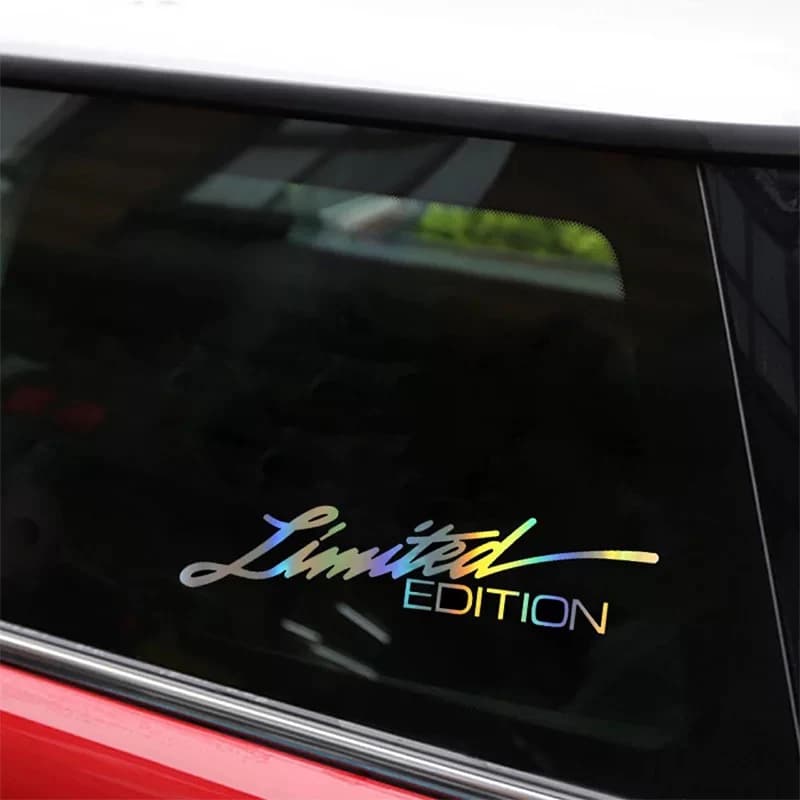Creative LIMITED EDITION Car Laser Stickers English Letter Car Reflective Decal Reflective Decal Auto Styling Sticker 16*4cm - 3