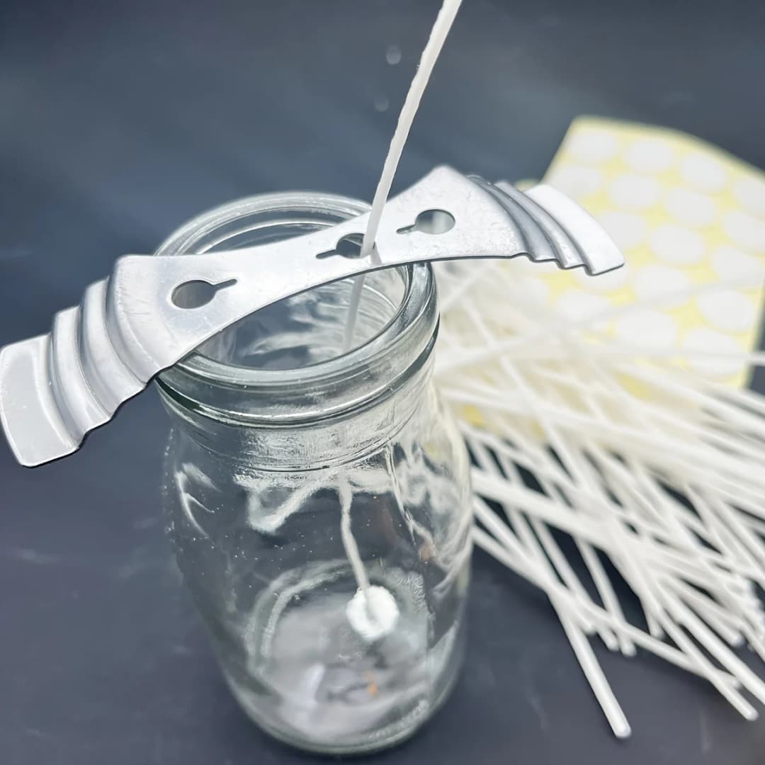 مجموعات صناعة الشموع DIY، فتائل الشموع، 60 قطعة ملصق الفتائل، 50 قطعة فتائل القطن المشمع مع علامات التبويب المعدنية لصنع الشموع - 3