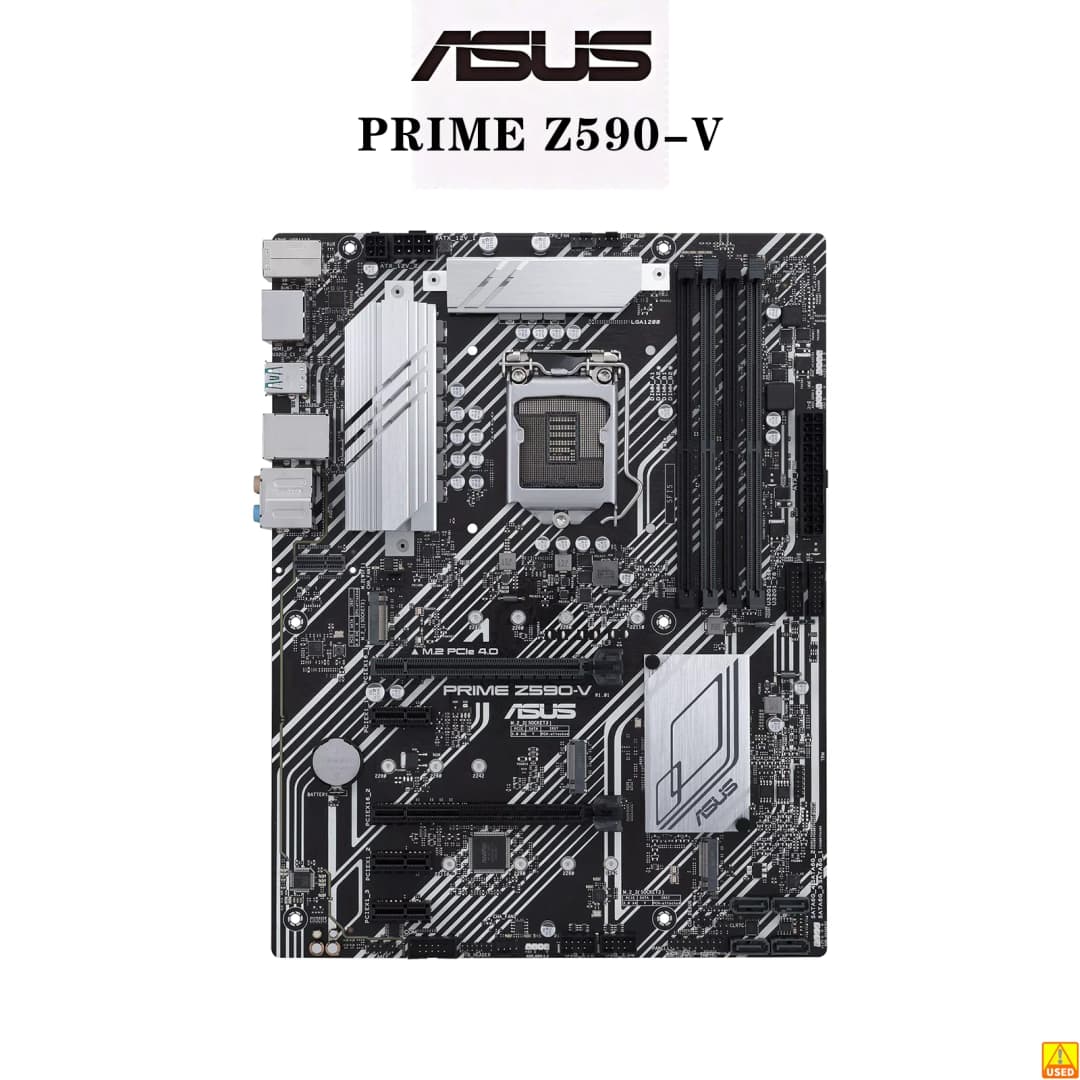 أسوس PRIME Z590-V لوحة أم بمقبس LGA1200، معالج DDR4 بتردد 5133 (O.C)، مجموعة شرائح Z590، لوحة رئيسية ATX