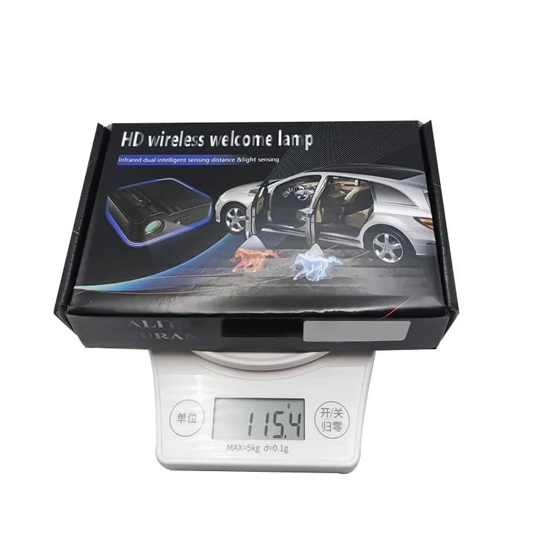2pcs Car Door Projector LED Shadow Lights Lamp Car Accessories For Universal vehicle models Car Logo Wireless Courtesy - 5
