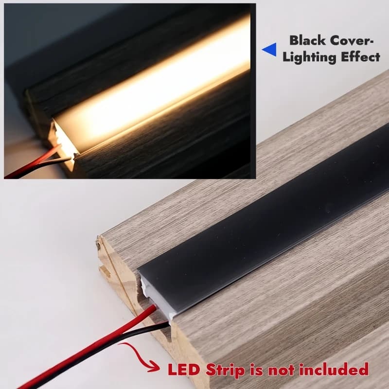 مصباح نيون LED مرن أسود، أنبوب سيليكون، موزع ضوء، قناة مدمجة، مقاوم للماء، شرائط نيون WS2811 وWS2812B - 5