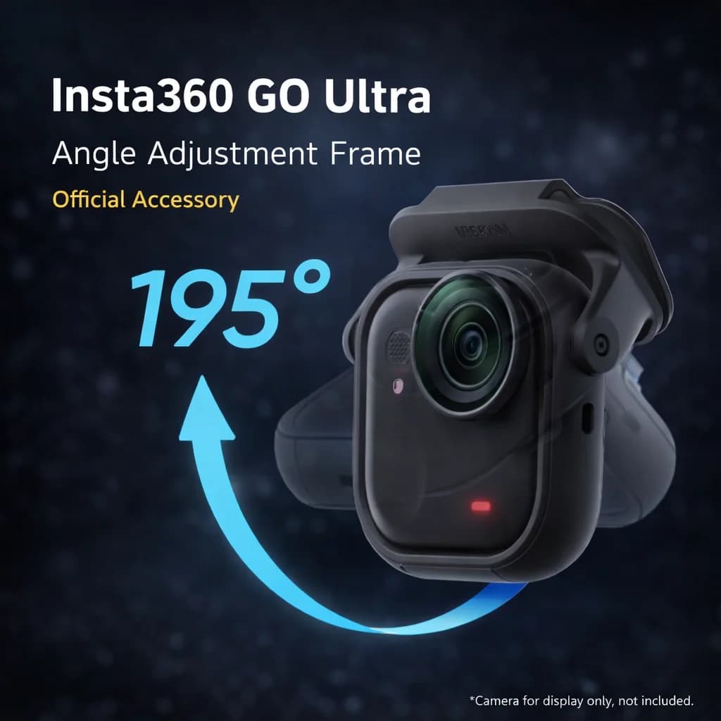 إطار قابل للتعديل Insta360 GO Ultra بمشبك مغناطيسي ودوران 195° مع مفتاح تبديل أفقي وعمودي - إكسسوار رسمي