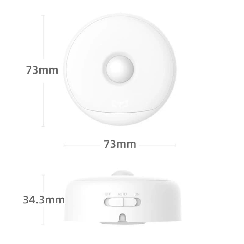 إضاءة ليلية ييليت LED مستشعر حركة قابل لإعادة الشحن مستشعرات مدمجة للضوء والحركة مناسب لغرفة النوم الخزانة الممر - 6