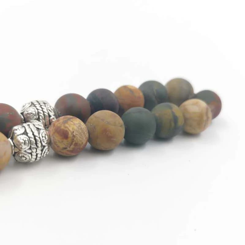 Tasbih الطبيعية جاسبر الأحمر بيكاسو حجر 33 الخرز سوار مسلم الاكسسوارات عيد الأضحى على اليد الإسلامية التركية مجوهرات - 3