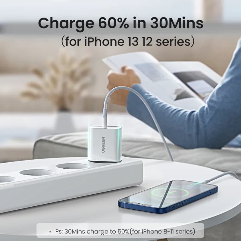UGREEN Quick Charge 4.0 3.0 QC PD Charger 20W QC4.0 QC3.0 USB Type C Fast Charger for iPhone 17 16 15 Pro Xiaomi Phone PDCharger - 2